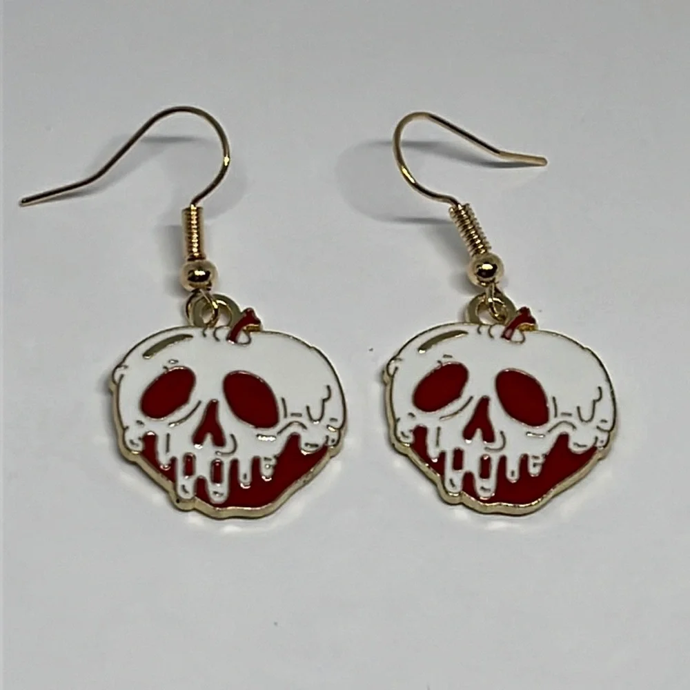 Earrings Skull‎ Goth Gothic Halloween